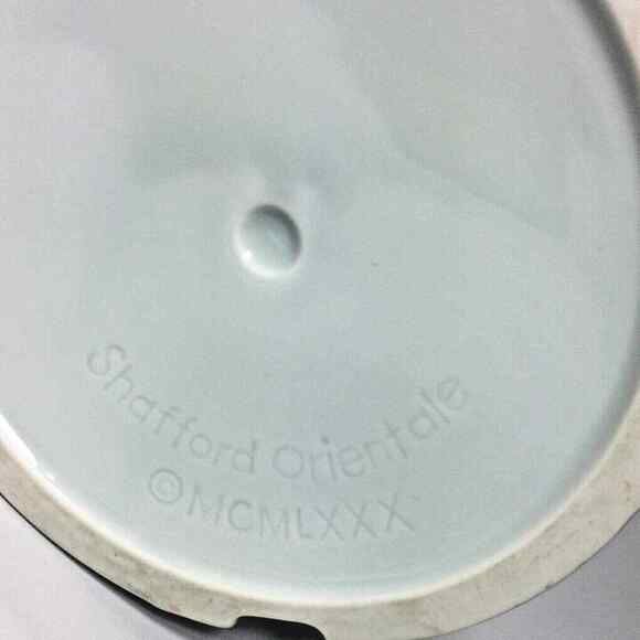 VINTAGE Signed 1980 Shafford Orientale Pale Green Planter Vase Home Decor - Picture 2 of 9